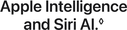 Apple Intelligence and Siri AI.◊