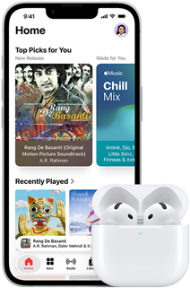 iPhone and AirPods