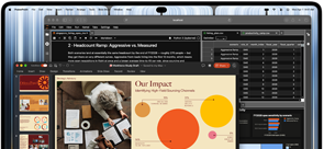 MacBook Pro with PROLED XDR Display, space black color, display shows a presentation being created in Microsoft PowerPoint using JupyterLab and Terminal to create content